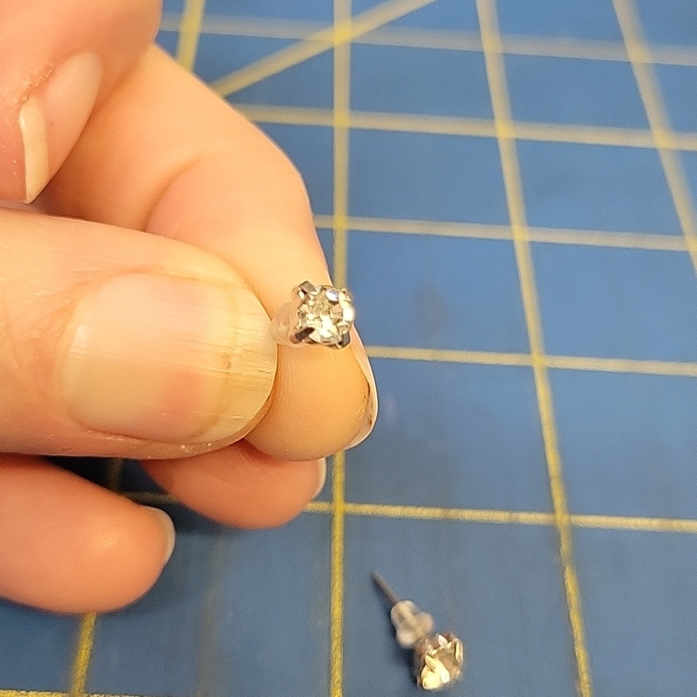 Silver Tone Stud Earrings